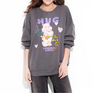 CARE BEARS Cheer Bear Hug Yourself Today Sweatshirt Cotton Poly. Small oversized